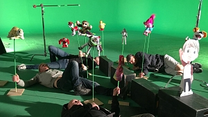 Puppeteering toy elements for CGI shots