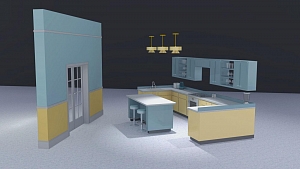 Kitchen set design visual